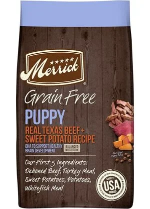 Meric grain-free real texas beef & sweet potato puppy food
