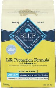 Blue Buffalo Life Protection Formula Natural Adult Healthy Weight Dry Dog Food, Chicken and Brown Rice 15-lb
