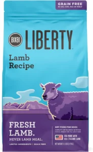 Bixbi Liberty Grain Free Dry Dog Food, Lamb Recipe, 11 lbs - Fresh Meat, No Meat Meal, No Fillers - Gently Steamed & Cooked - No Soy, Corn, Rice or