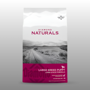 Diamond Naturals Large Breed Puppy dry dog food bag, Lamb and Rice, 40 Pound