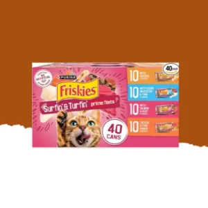 Friskies Prime Filets wet cat food variety pack cans in gravy