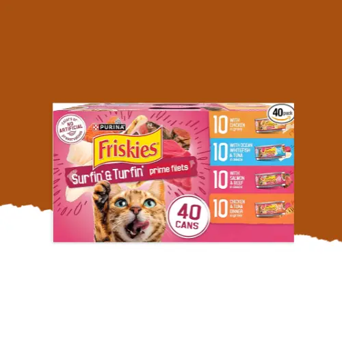 Friskies Prime Filets wet cat food variety pack cans in gravy