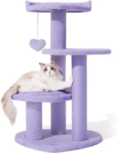 Introducing the VETRESKA 40in Cat Tree Cat Tower – a delightful blend of elegance and functionality for your indoor feline companions.