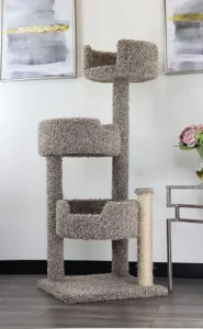 New Cat Condos Real Wood and Carpeted Cat Tree