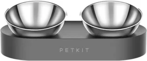 PETKIT Raised Dog Cat Food Bowl 304 Stainless Steel, Elevated Pet Food and Water Bowl Dishes, Elevated Cat Bowls, Non-Slip Tilted Cat Bowl No Spill