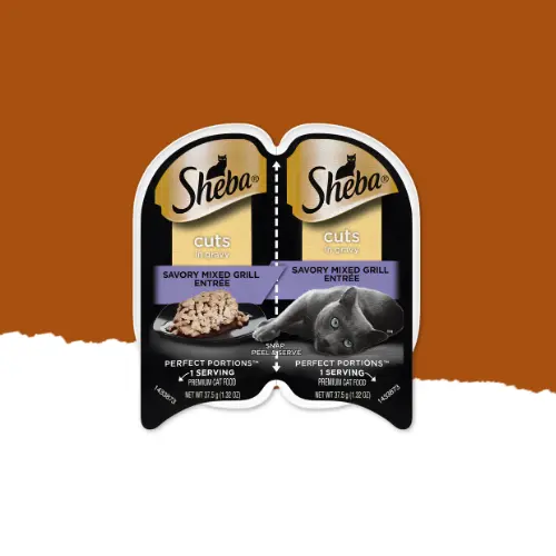 Sheba Perfect Portions cuts in gravy wet cat food twin-pack trays