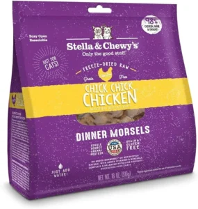 Stella & Chewy's Freeze-Dried Raw Chick, Chick, Chicken Dinner Morsels Cat Food, 18 oz. Bag, Freeze-Dried Raw Cat Dinner Morsels