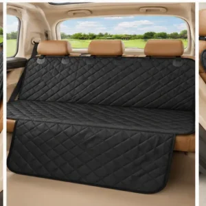 back seat cover for dogs with door guard