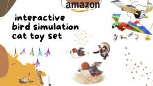 Interactive bird simulation cat toy set