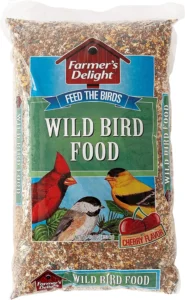 Wagner's 53002 Farmer's Delight Wild Bird Food with Cherry Flavor stands out as an excellent choice for feeding wild birds.