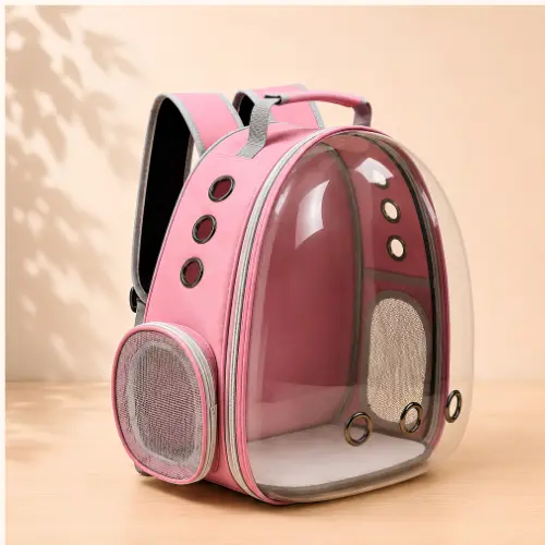 Goxeon pink cat backpack carrier with window