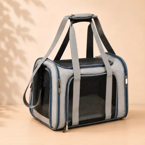 Henkelion cat carrier grey soft-sided bag