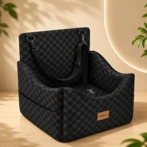 JOEJOY elevated small dog car seat with memory foam booster