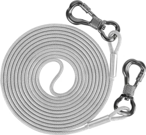 XiaZ 50 ft Dog Tie Out Run Trolley Cable