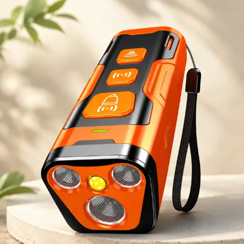 ultrasonic dog bark control device with LED flashlight