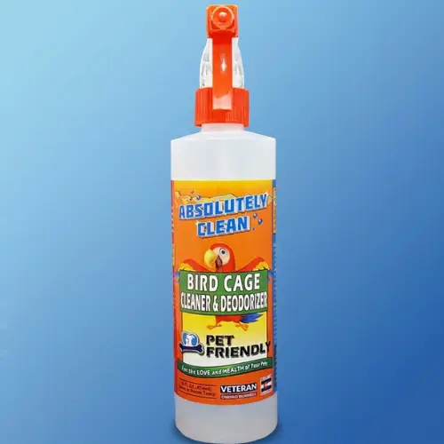 bird cage cleaner and deodorizer spray for parrots