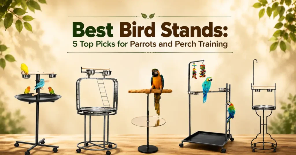 best bird stands for parrots and perch training