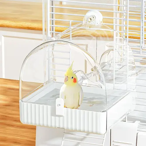 hanging bird bath for cage 3 in 1 design