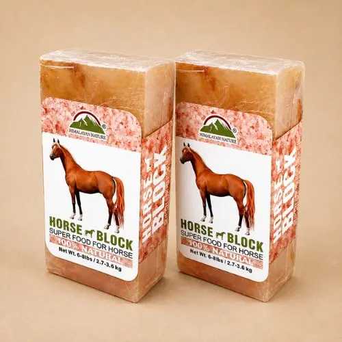 Himalayan Nature licking salt for horse pack of 2 solid brick