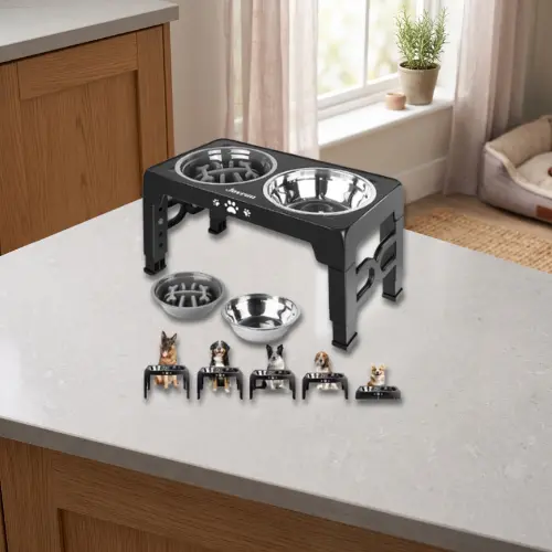 elevated dog bowl stand for medium large dogs