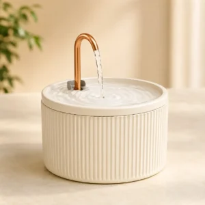 MISFANS all-ceramic cat water fountain with copper spout
