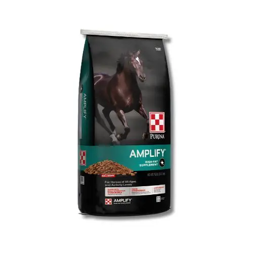 Purina Amplify Equine high fat horse supplement powder