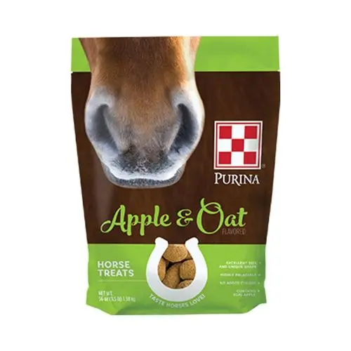 Purina apple and oat flavored horse treats