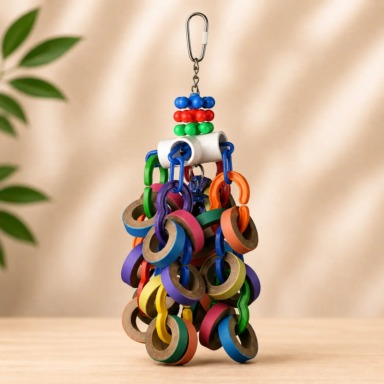 bird toys bagel cascade chew toy for large parrots