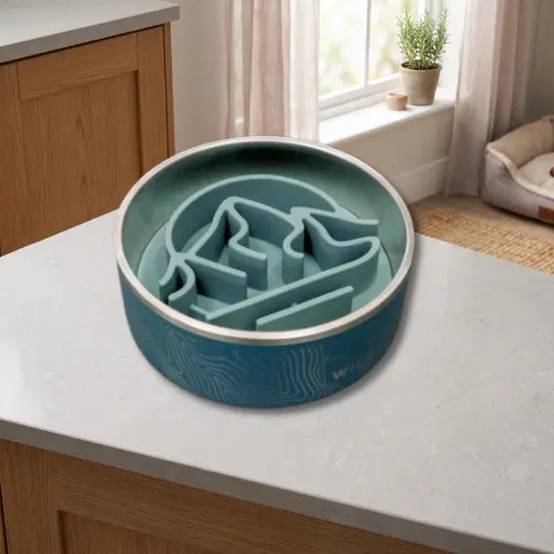 dog slow feeder silicone bowl for travel