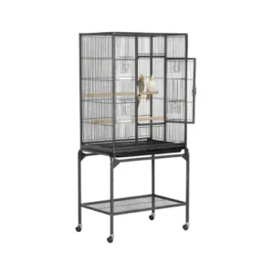 Yaheetech 63-inch wrought iron rolling large bird cage for parrots