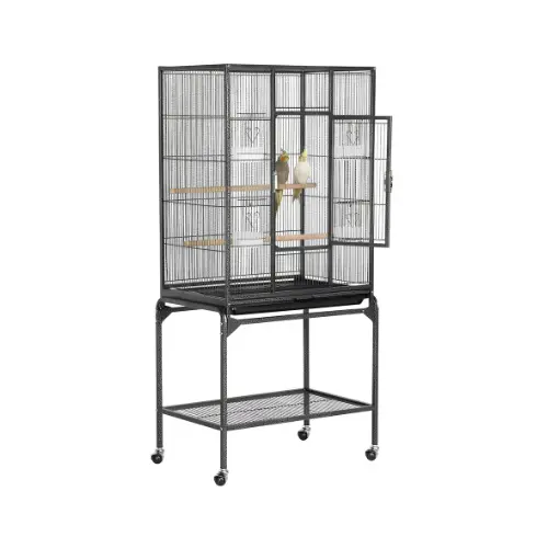 Yaheetech 63-inch wrought iron rolling large bird cage for parrots