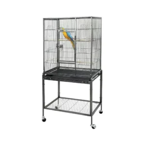 ZENY 53-inch wrought iron parakeet bird cage with rolling stand