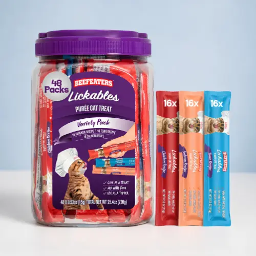 Beefeaters lickable cat treats variety pack best value