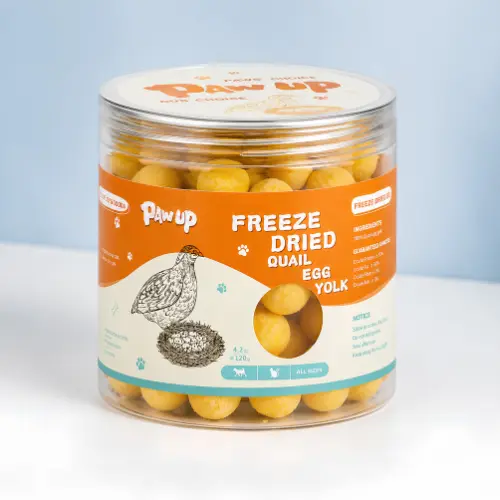PAWUP freeze dried quail egg yolk single ingredient cat treat
