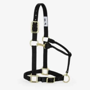 Weaver Equine nylon horse halter in black with padded liner